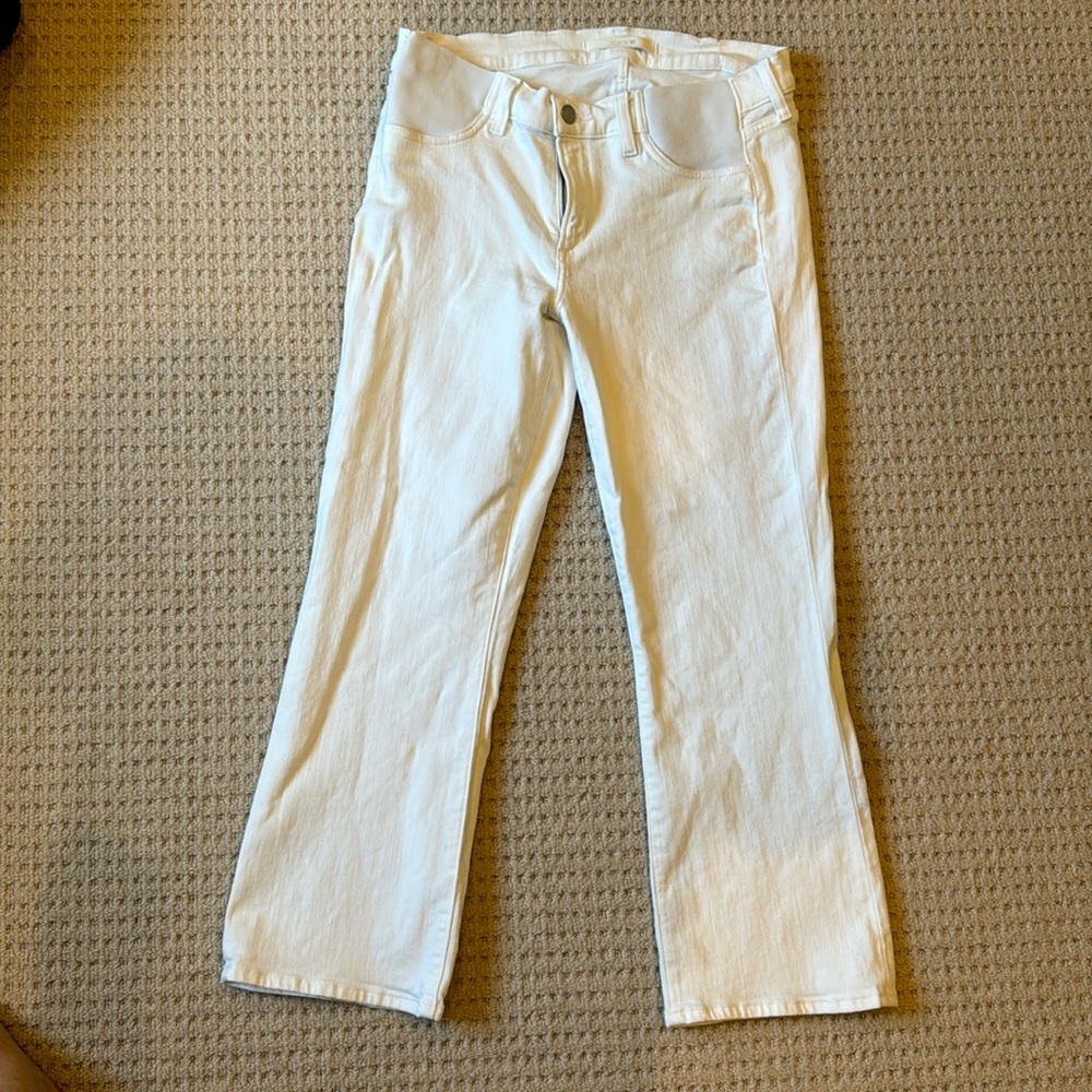 Joe’s maternity white Jean.